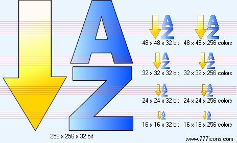 Sorting A-Z Icon