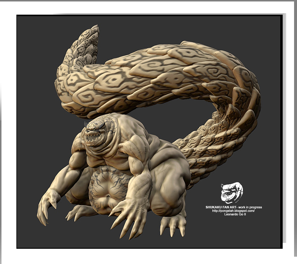 Shukaku Fanart Sculpt WIP (5)