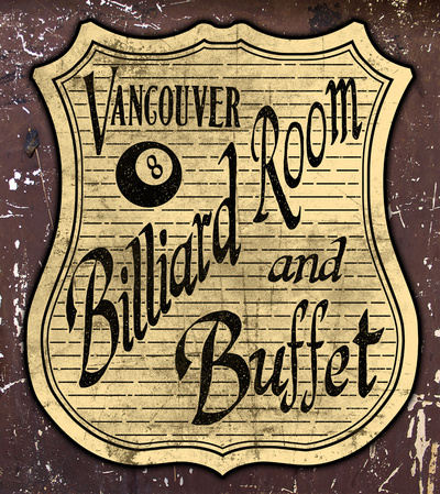 Vintage Billiard Sign