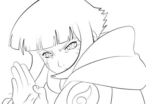 Hinata Byakugan Lineart