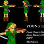 Young Link 3D Model, SSBM