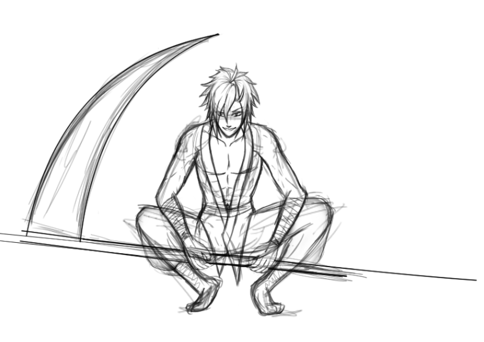 Crouch Draw Crouching Pose Drawing