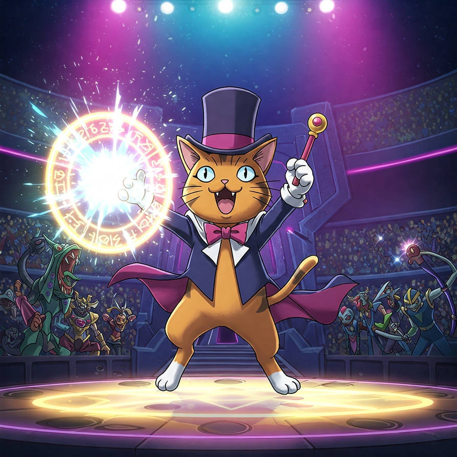 Pink Magic Cat Magic cat by Mr-Artista on DeviantArt