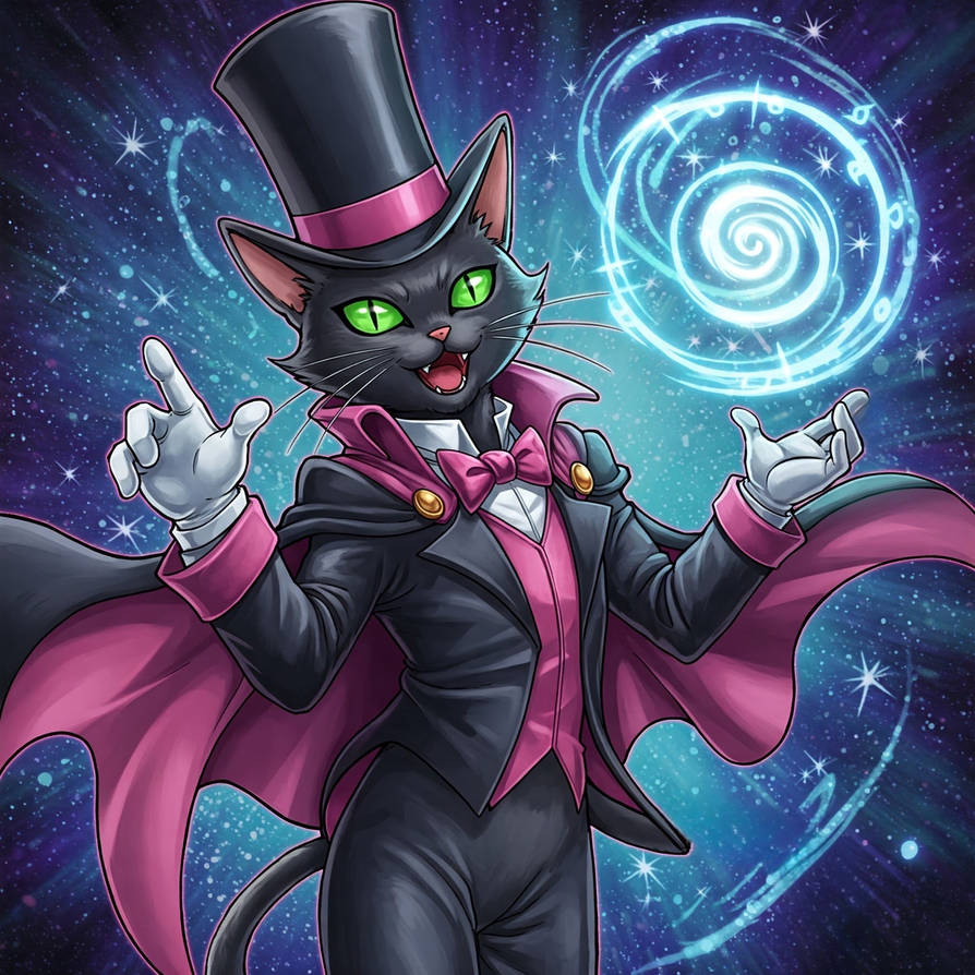 Pink Magic Cat Magic cat by Mr-Artista on DeviantArt