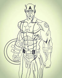 sketch of captain america aka Steve Rogers 