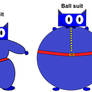 Zippy Inflatable Blueberry suit forms