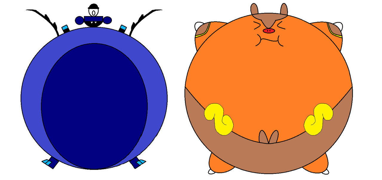 Boogly and Pignite Inflation by ZippyTheBlueberrycat on DeviantArt