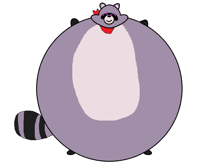 Rambley The raccoon inflation by ZippyTheBlueberrycat on DeviantArt
