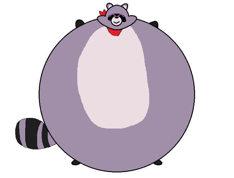 Rambley The raccoon inflation by ZippyTheBlueberrycat on DeviantArt