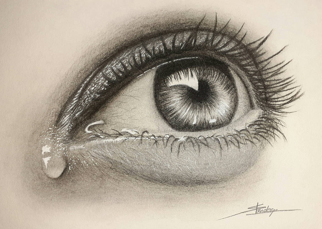 Realistic 'eye' drawing. by sandeepbais2002 on DeviantArt