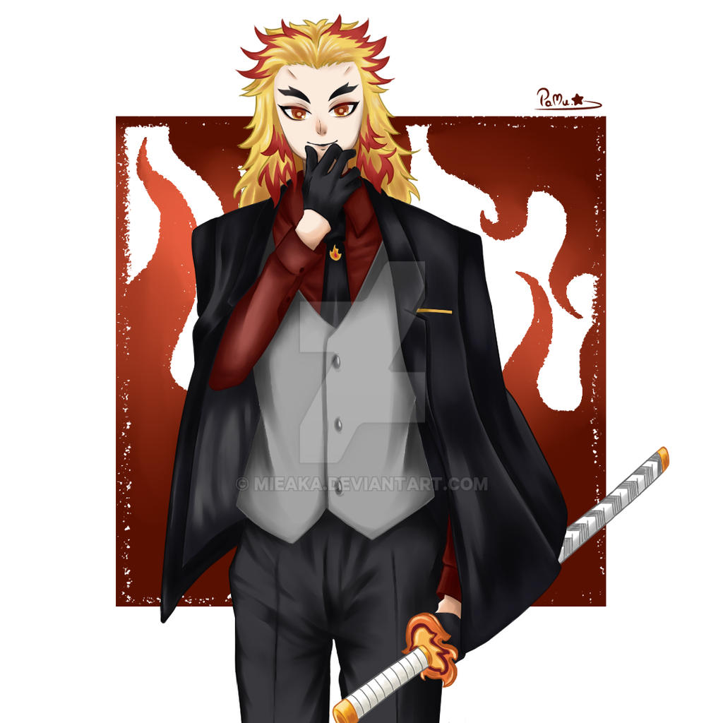 Forged Rengoku Look Rengoku Kyojuro in suit by MieAka on DeviantArt