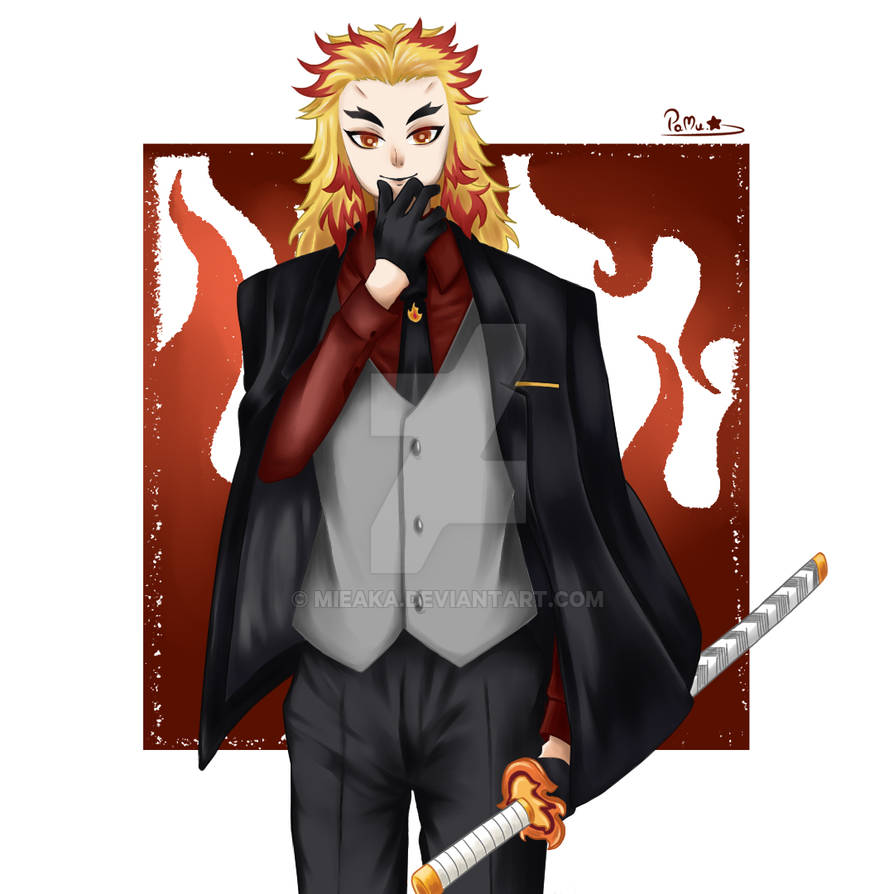 Rengoku Kyojuro in suit by MieAka on DeviantArt