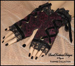 Gothic Fingerless Gloves Gothic Cuffs Vampire Cuff by SweetDarknessDesigns