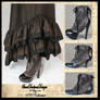 Steampunk Spats Brown Leather Spat Black Lace Spat