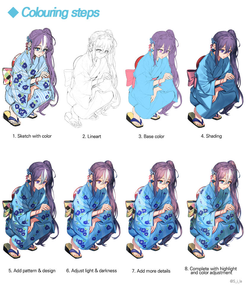 Colouring Step Colouring steps by s-i-l-a on DeviantArt