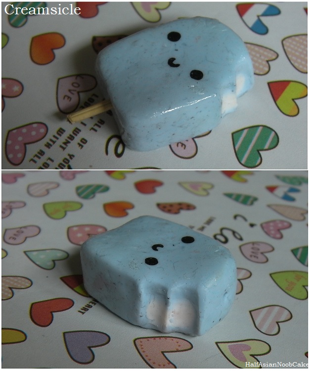 Blue Creamsicle  - Polymer Clay -