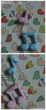 Music Notes - Polymer Clay -