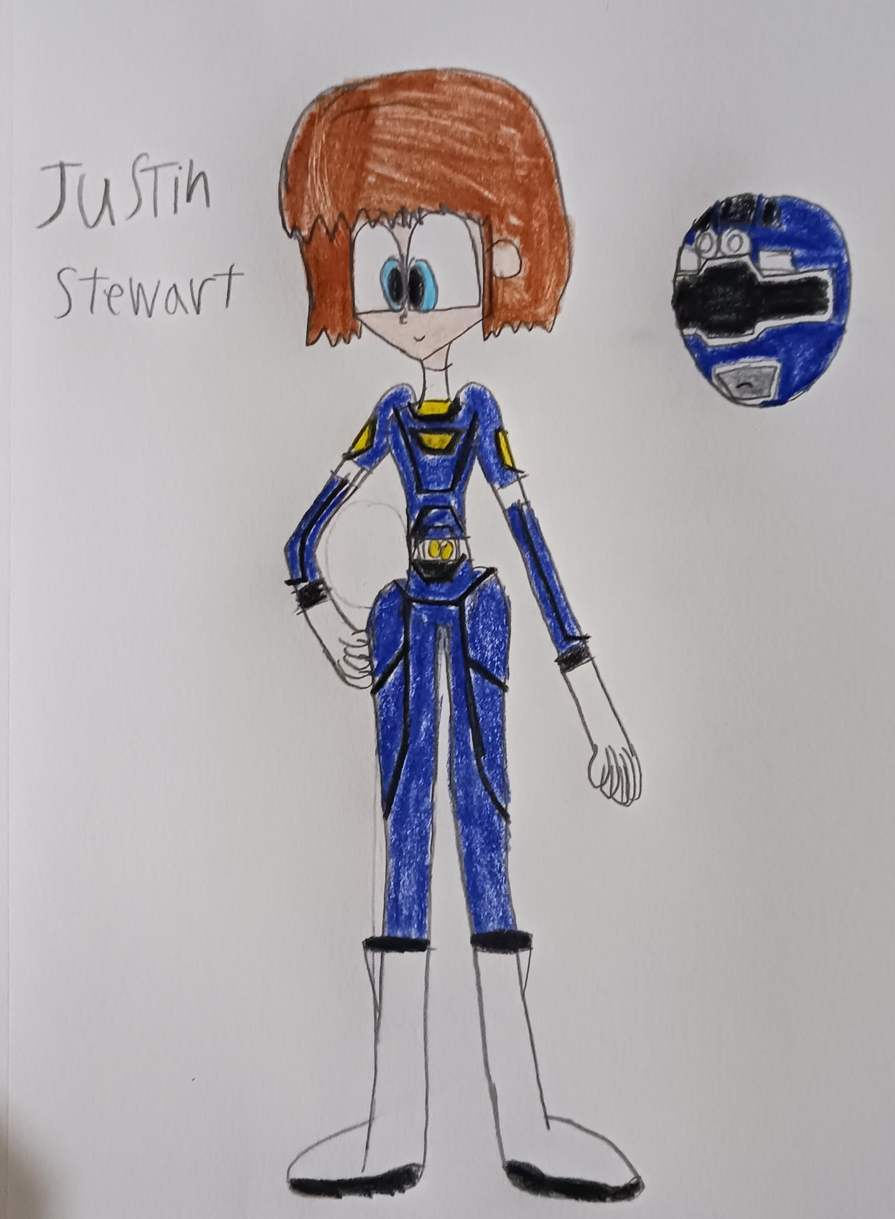 Justin Stewart The Blue Turbo Ranger (My Style) by GAlexHero2024 on ...