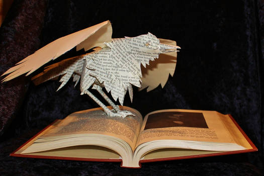 Edgar Allen Poe Book Sculpture