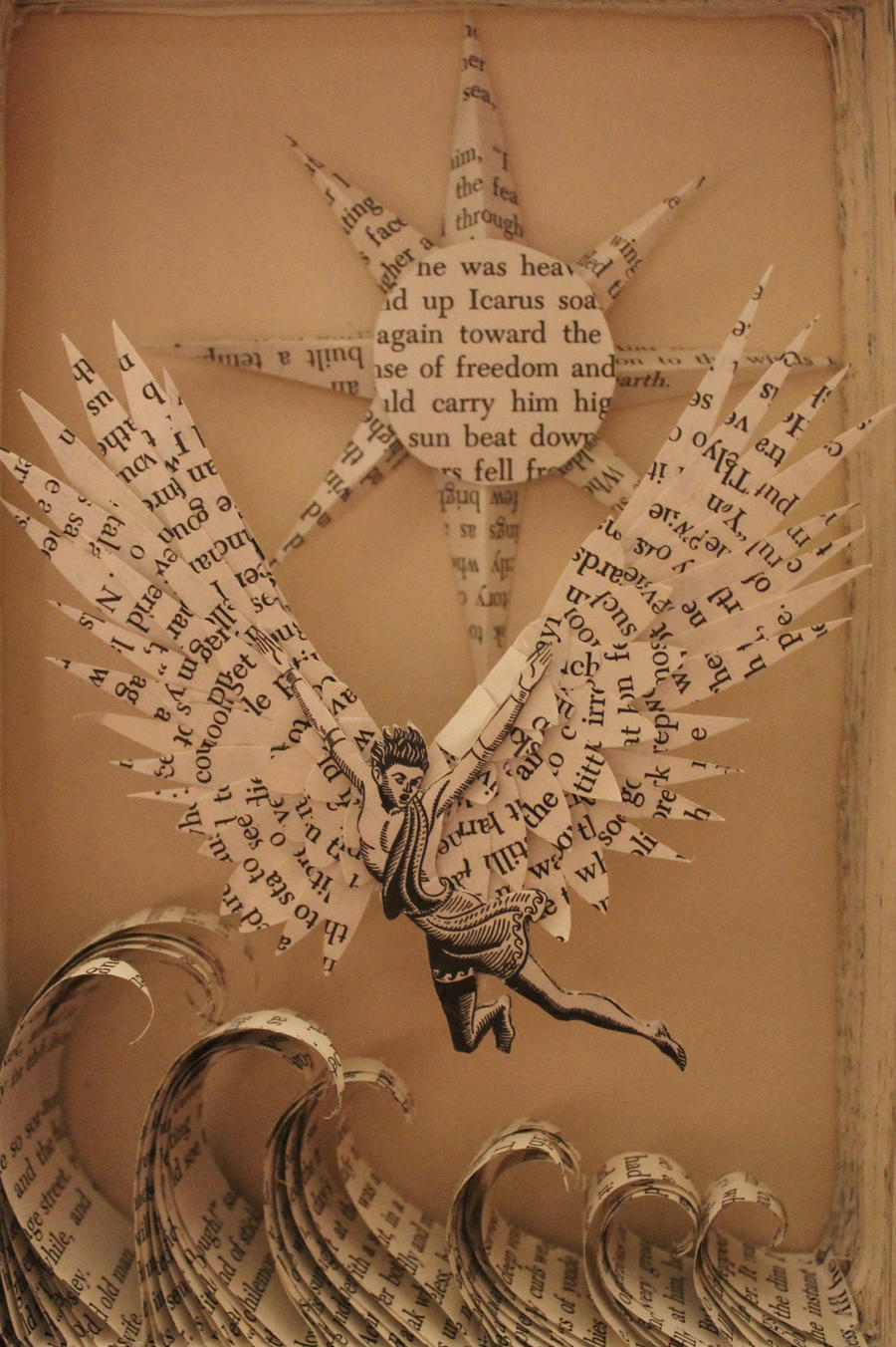 Icarus Book Sculpture