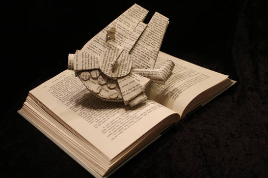 Millennium Falcon Book Sculpture