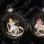 Set of 2 Alice in Wonderland Ornaments