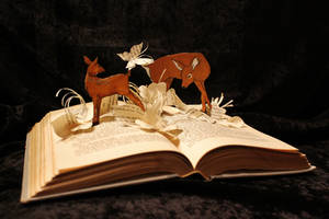 Bambi  Book Sculpture