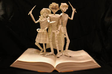 Harry Potter Book Sculpture by JodiHarveyArt