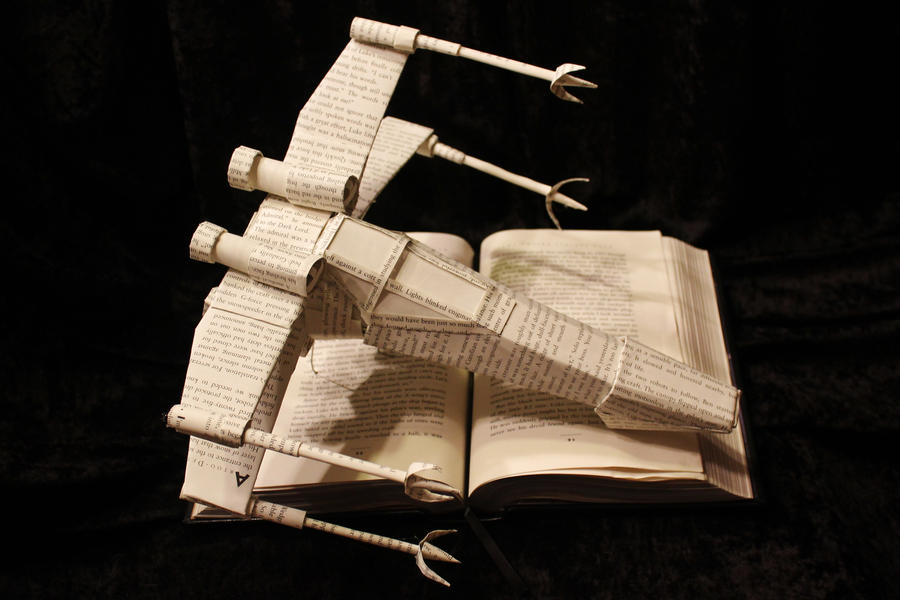 Star Wars X-Wing Book Sculpture