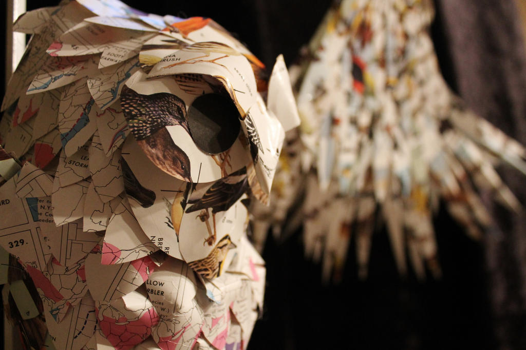 Owl Book Sculpture Close Up