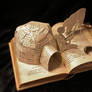 Arctic Fishing Book Sculpture