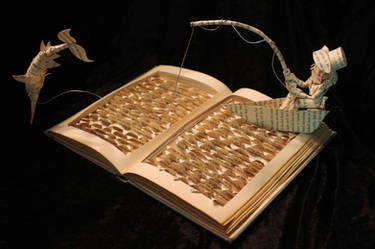 The Old Man and the Sea Book Sculpture