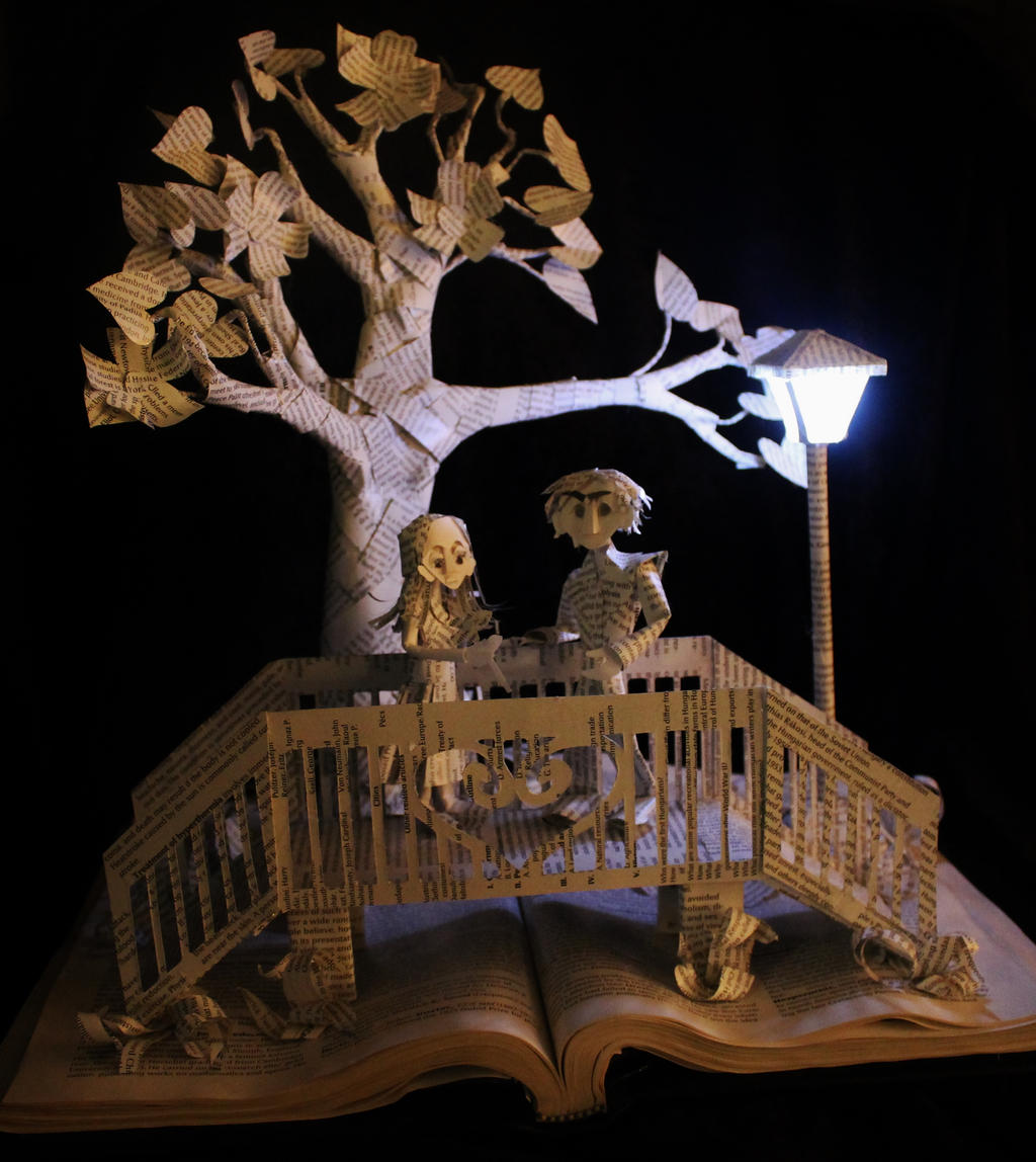 Parisian Bridge Book Sculpture