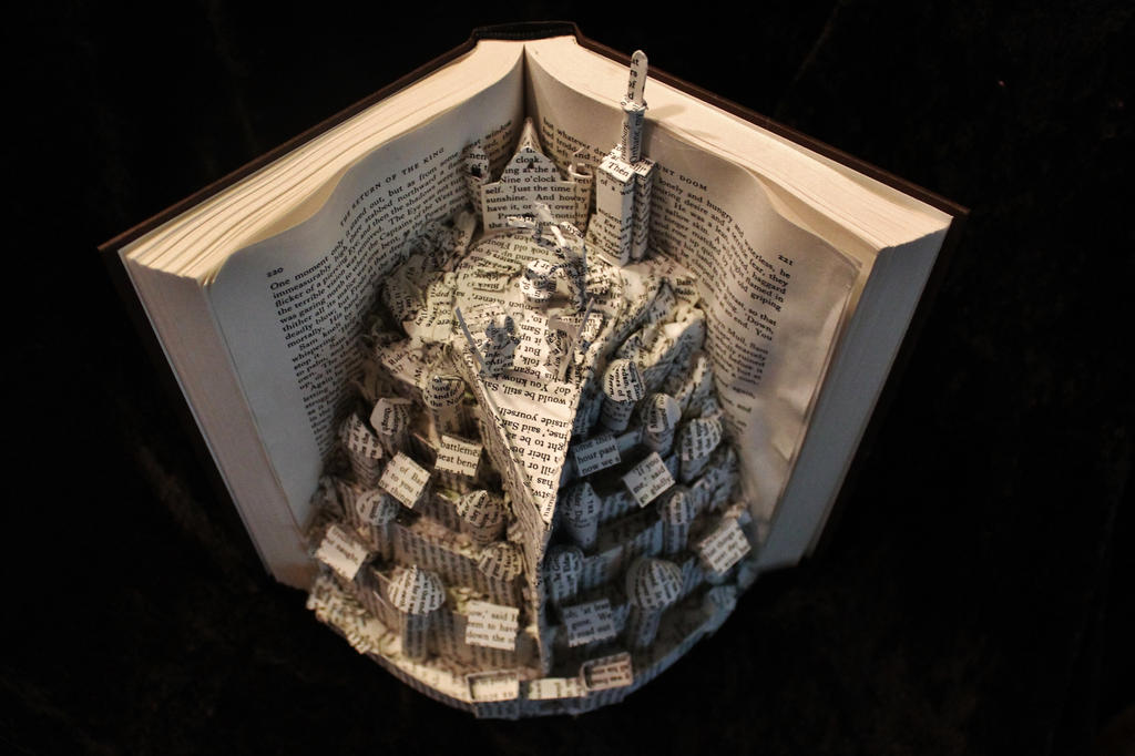 Minas Tirith Book Sculpture 1