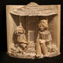 Scout and Boo Book Sculpture