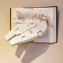 Millenium Falcon Hanging Book Sculpture