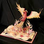 Phoenix Book Sculpture