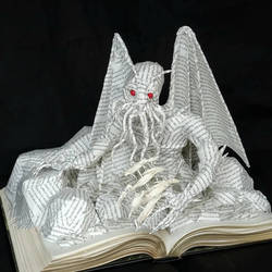 Cthulu Book Sculpture 