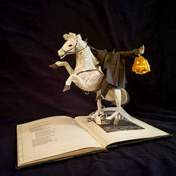 The Headless Horseman Book Sculpture 