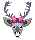 Reindeer with a bow