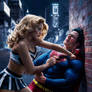 Cheerleader Beats Up Superman In An Alley