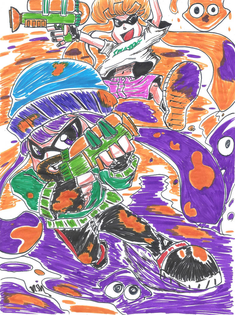 Day 24 - INK SPLATIN'! (in Splatoon!) by MSMoura on DeviantArt