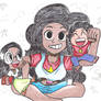 Stevonnie and her Halfs