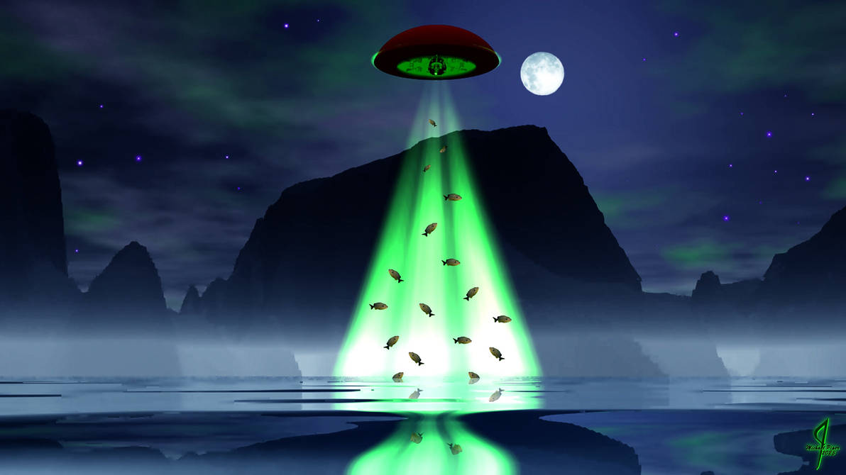 Alien Spaceship Fishing 1 of 3 by drumthrasher4hr on DeviantArt