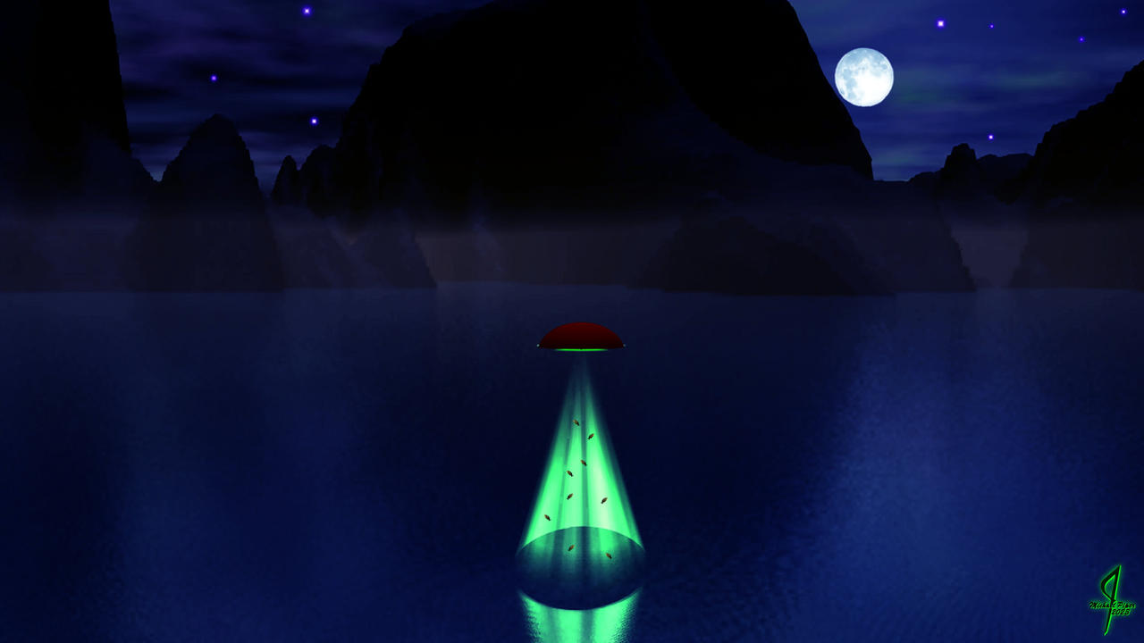 Alien Spaceship Fishing 3 of 3 by drumthrasher4hr on DeviantArt