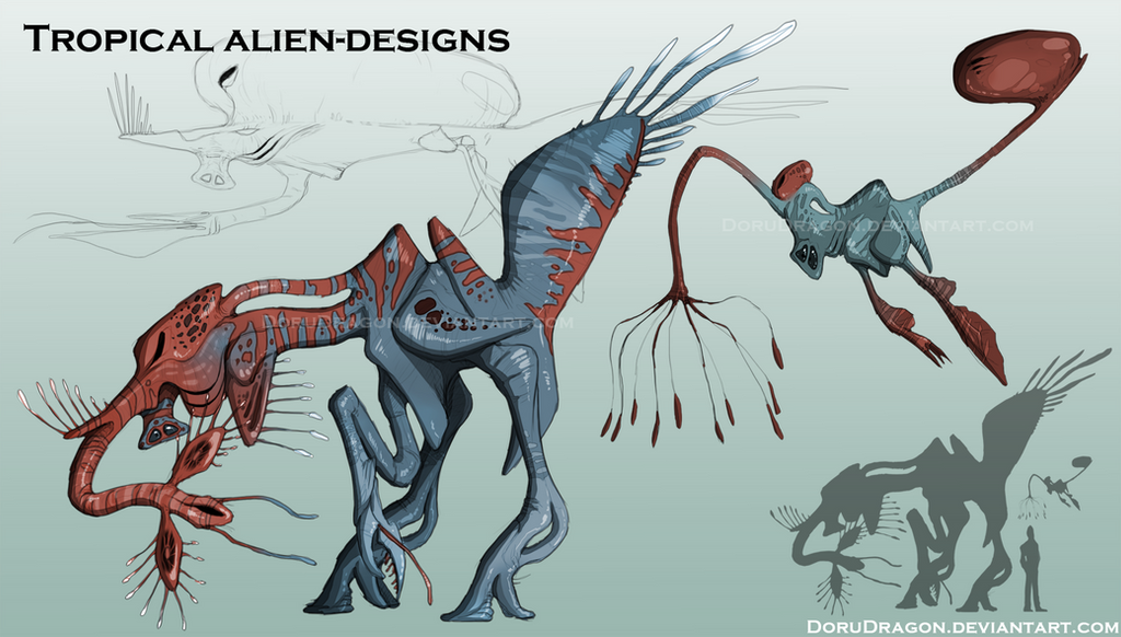 Alien designs by DoruDrutt on DeviantArt
