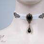 White velvet gothic victorian choker