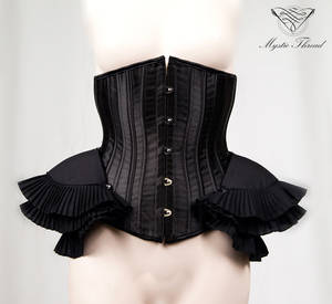 Black gothic victorian underbust corset