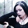 Black agate victorian hair jewelry