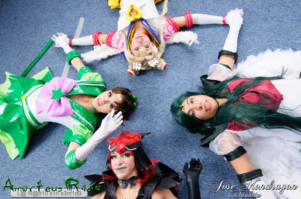 Eternal Sailor Jupiter, Moon, Plut y Sailor Galaxy